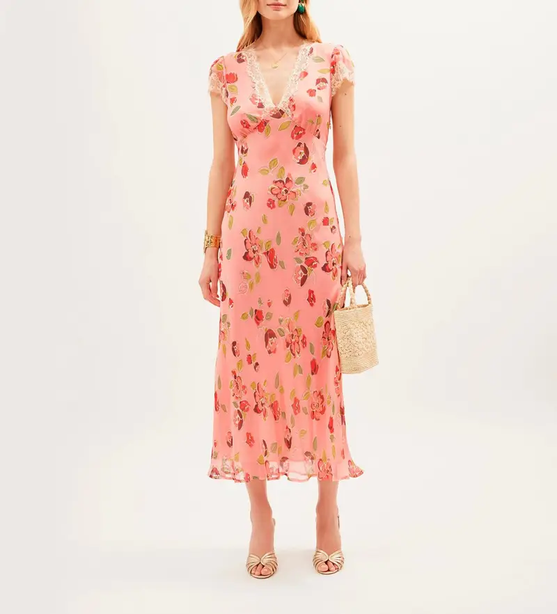 per donna 010 01762 126 07391 Abito rosa Clarice (XS), Casual, Viscosa, Senza maniche / cinghie