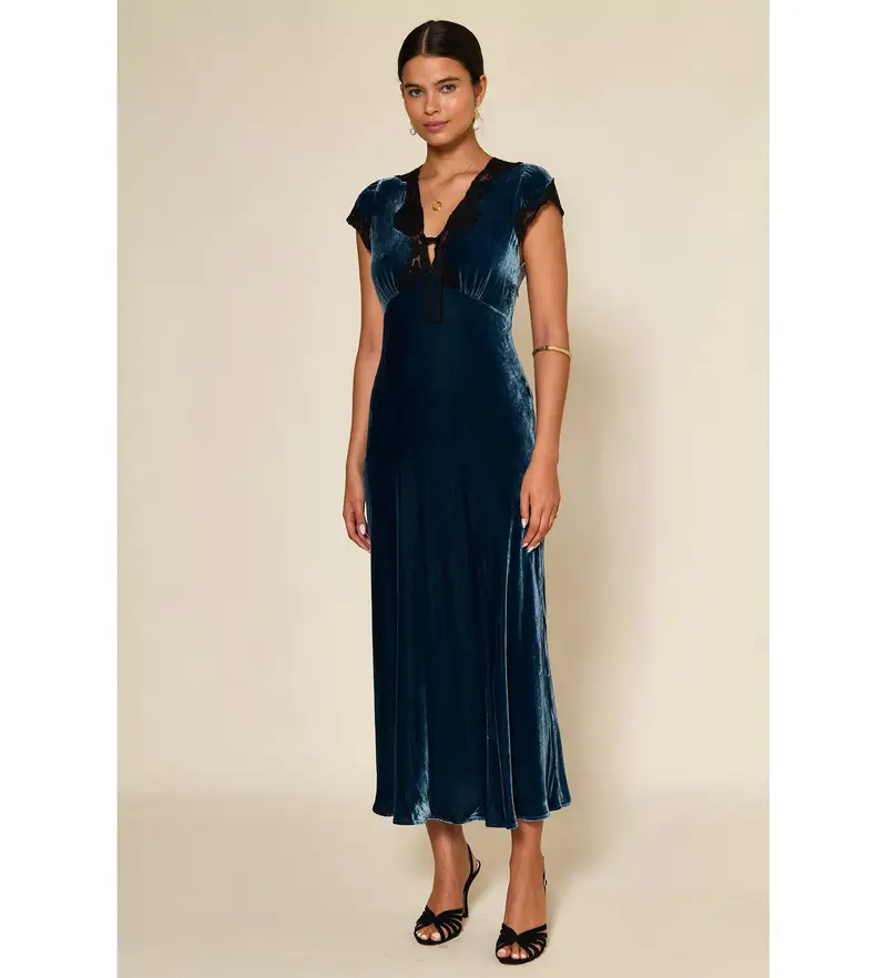 per donna 010 01762 425 07019 Abito blu navy Clarice (XS), Casual, Viscosa, Manica corta