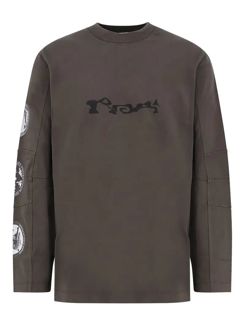 Maglietta Divisione in Cotone Organico Nero