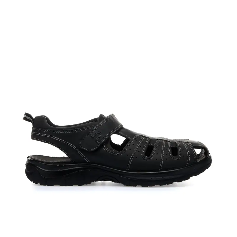 Sandali neri chiusi in pelle