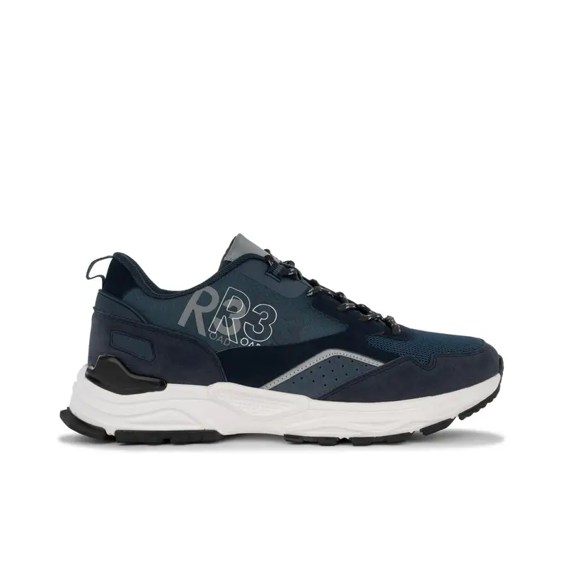 Sneakers blu da uomo con logo laterale