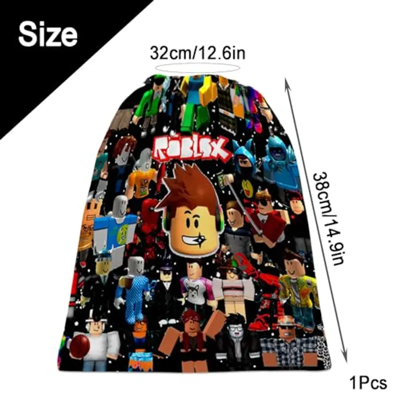 Rob-lox sacca sportiva?Rob-lox sacca palestra?Rob-lox sacchetta sportiva?Rob-lox Zaino con coulisse?Rob-lox Sacca Bambino?Adatto a ragazzi e ragazze miniatura 2