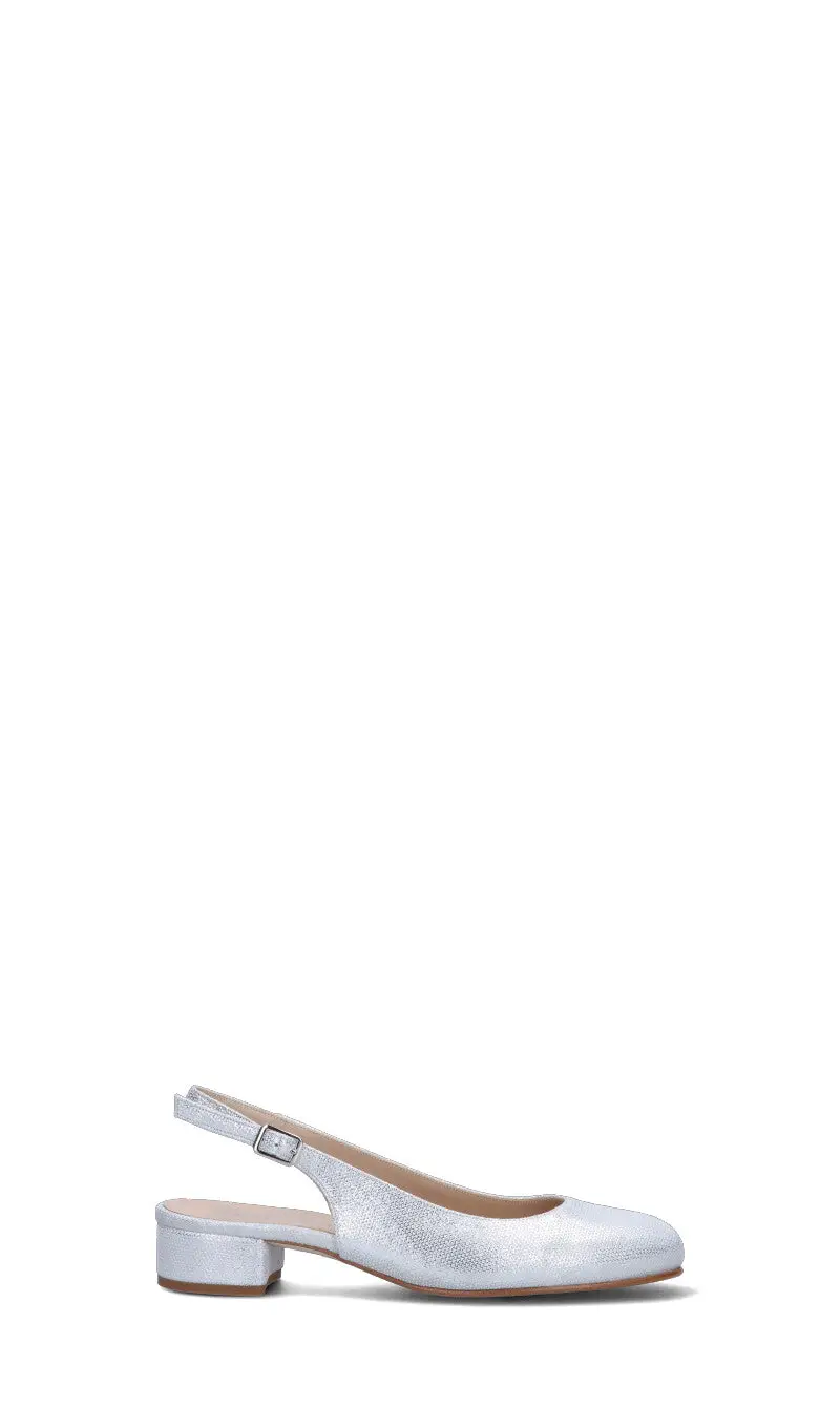 Slingback donna argento Vario