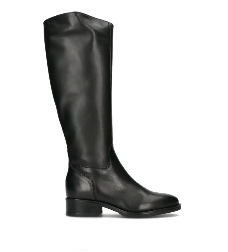 Stivale donna nero in pelle Vario