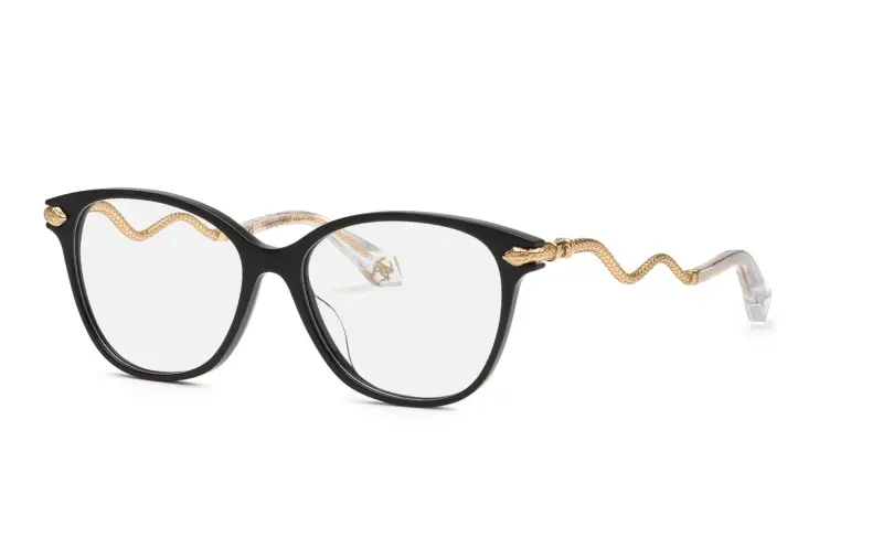 Donna Roberto Cavalli VRC121 700 Montature da vista Acetato Nero Farfalla