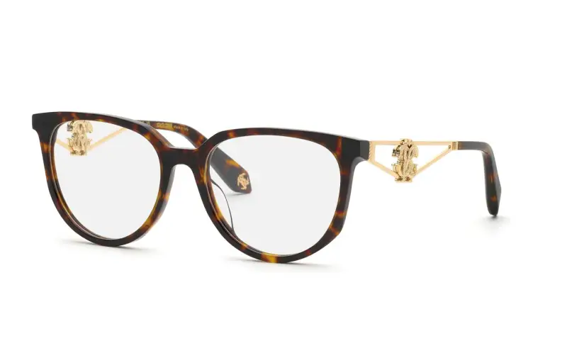 Donna Roberto Cavalli VRC148 743 Montature da vista Acetato Havana Farfalla