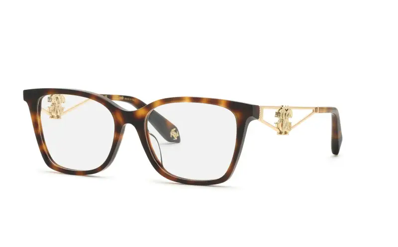 Roberto Cavalli Montature da vista Donna in acetato Havana a farfalla