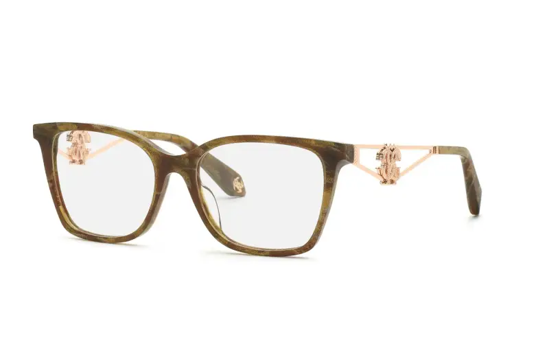 Roberto Cavalli Montature da vista Donna in acetato marrone a farfalla