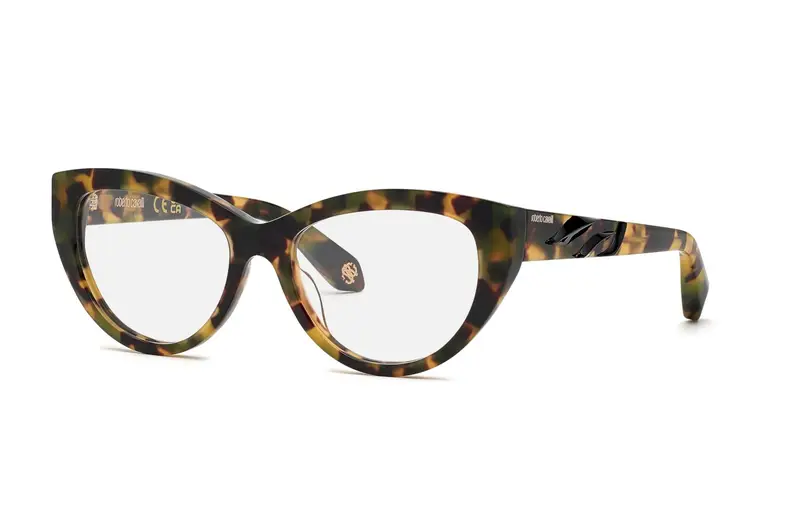 Roberto Cavalli Donna VRC024M  0AGG Montature da vista Acetato Havana  Cat Eye