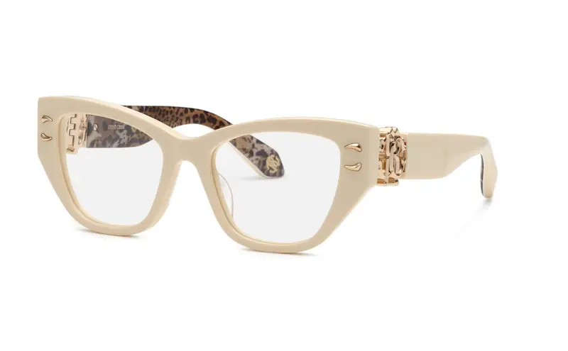 Roberto Cavalli Donna VRC075M  09X7 Montature da vista Acetato Avorio  Cat Eye