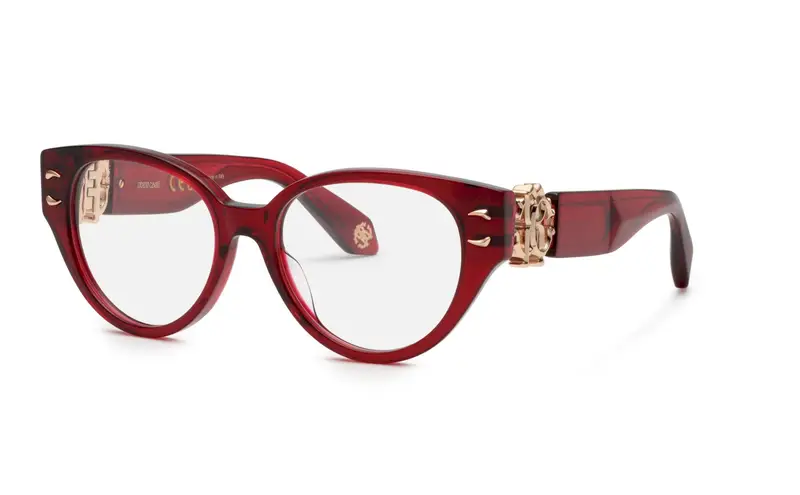 Roberto Cavalli Donna VRC076M  954 Montature da vista Acetato Bordeaux  Farfalla