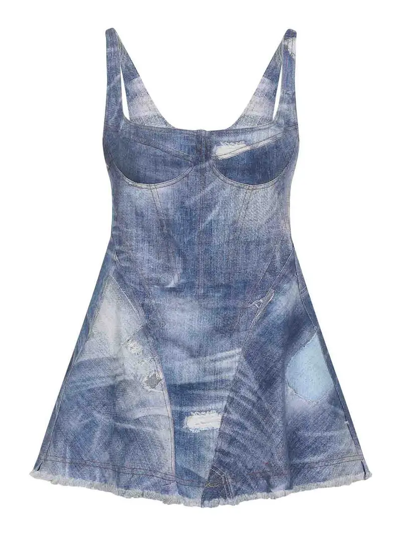 MiniVestito in cotone Blu scuro