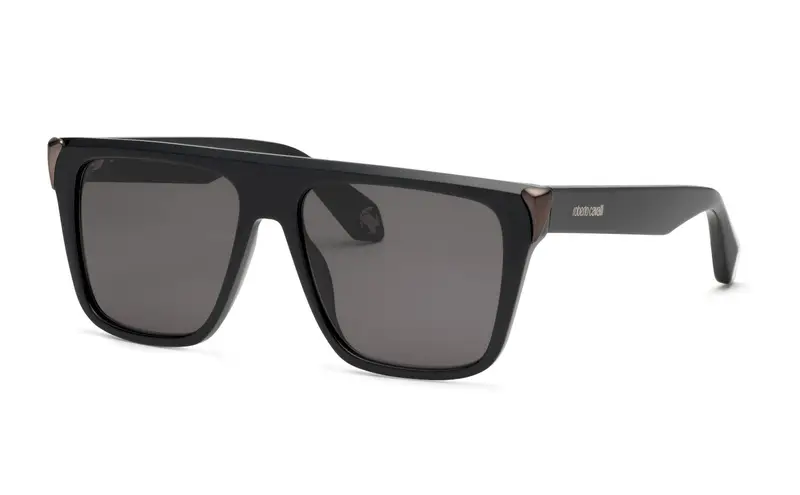 Roberto Cavalli Unisex SRC094M  700Y Occhiali da sole Acetato Nero Fumo Squadrata Normale
