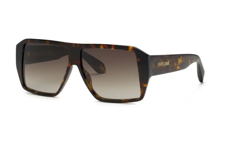 Unisex SRC125M 0743 Occhiali da sole Acetato Havana Marrone Maschera Normale Sfumato