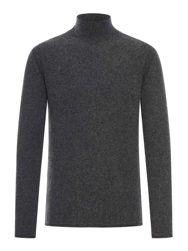Maglione a collo alto in lana Grigio