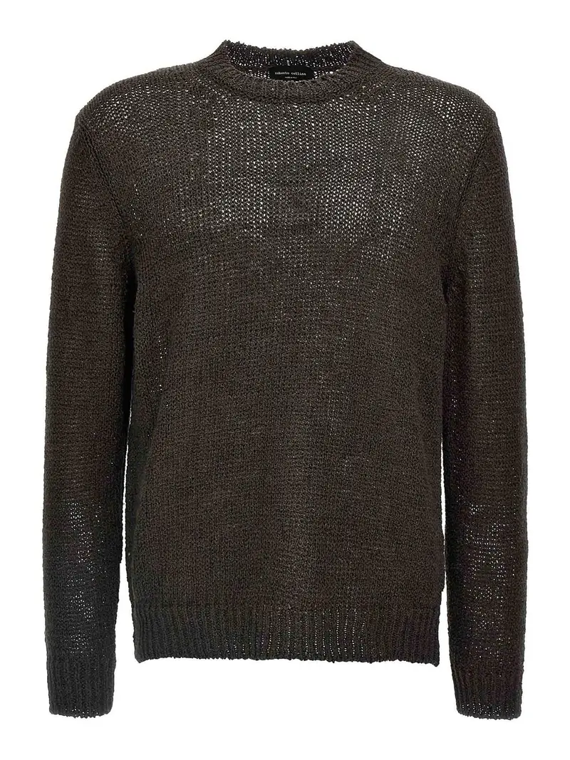 Maglione a maglie Marrone