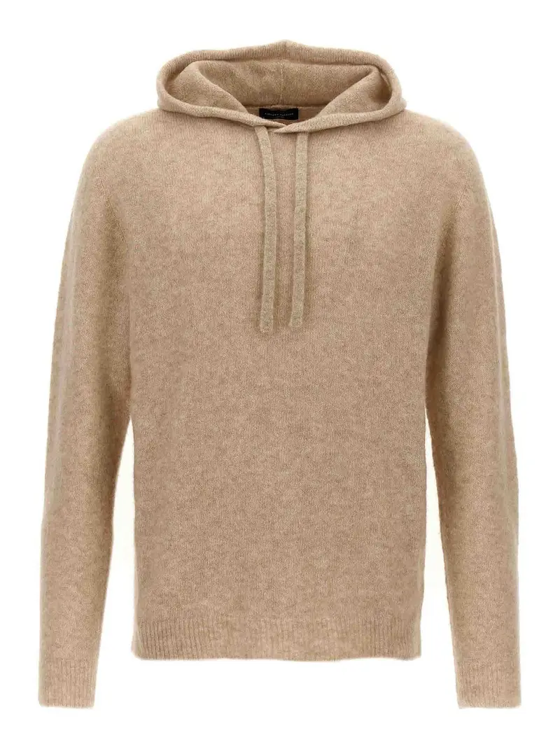 Maglione con cappuccio Beige