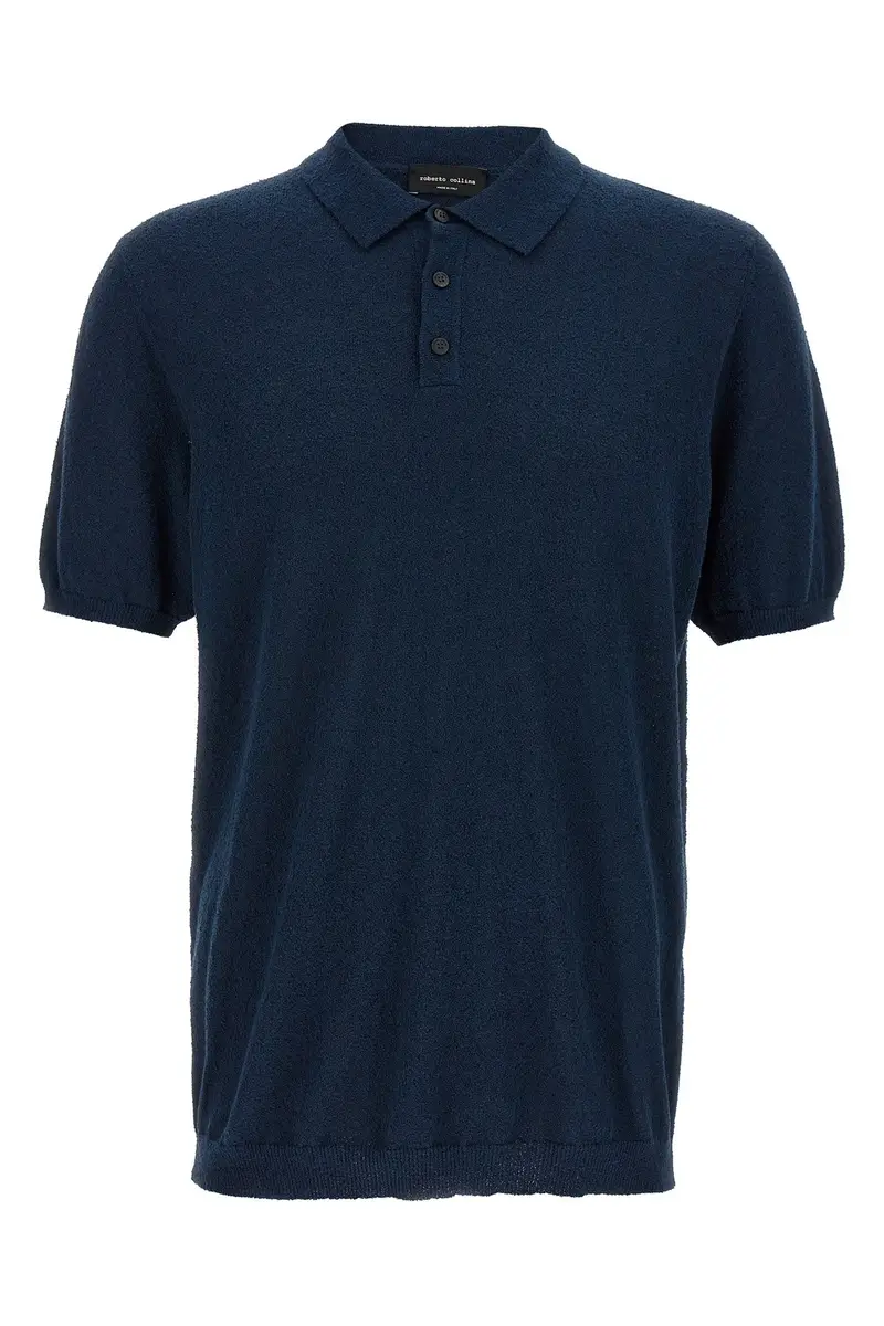 Polo Cotone Spugnoso Blu