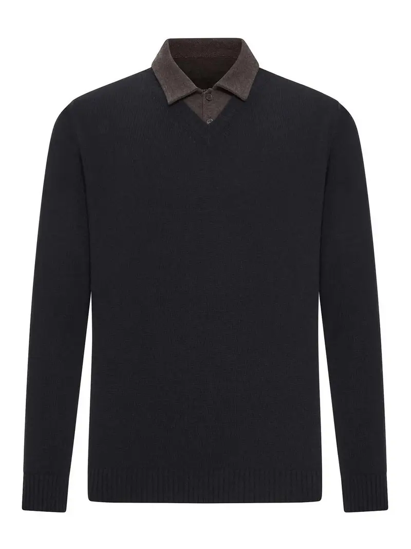 ROBERTO COLLINA Polo Nero 3866838