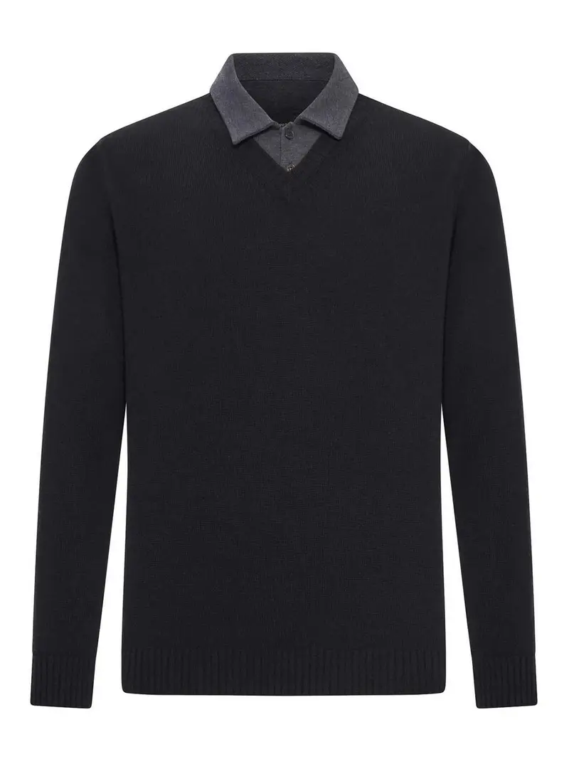 ROBERTO COLLINA Polo Nero 3866839