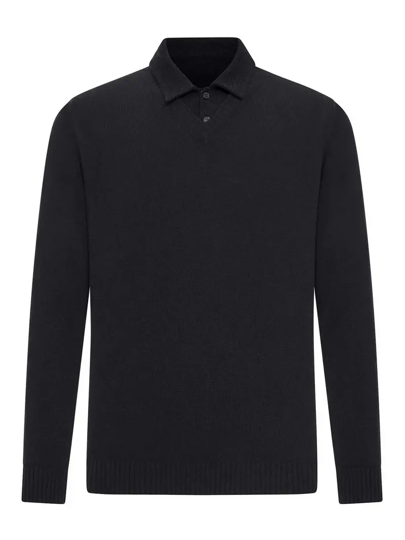 ROBERTO COLLINA Polo Nero 3866840