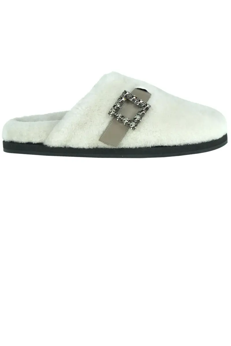 Ciabatte in ecopelliccia Marcus Grigio Chiaro