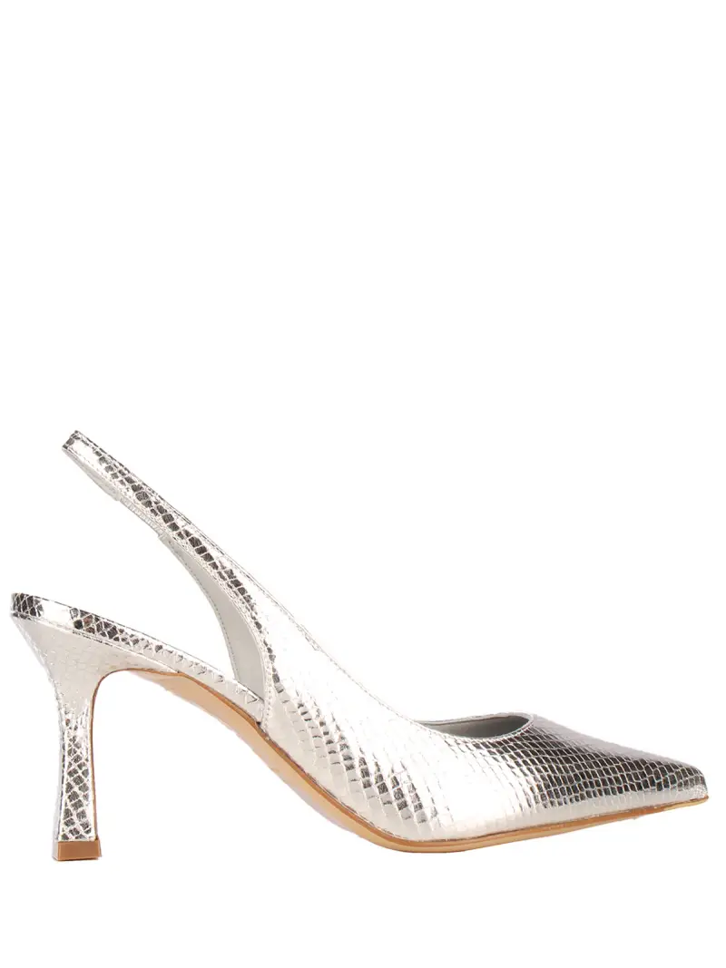 Pumps Frans 90mm ARGENTO miniatura 3