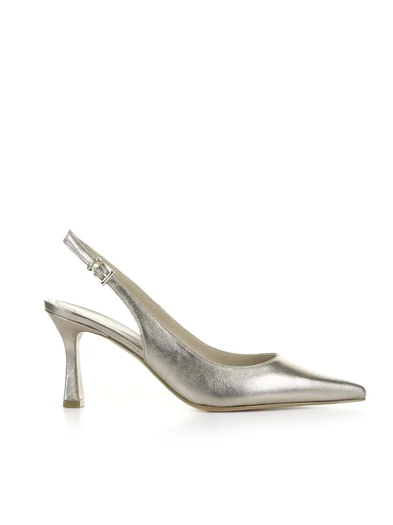 Slingback Chanel In Nappa Alba Argento