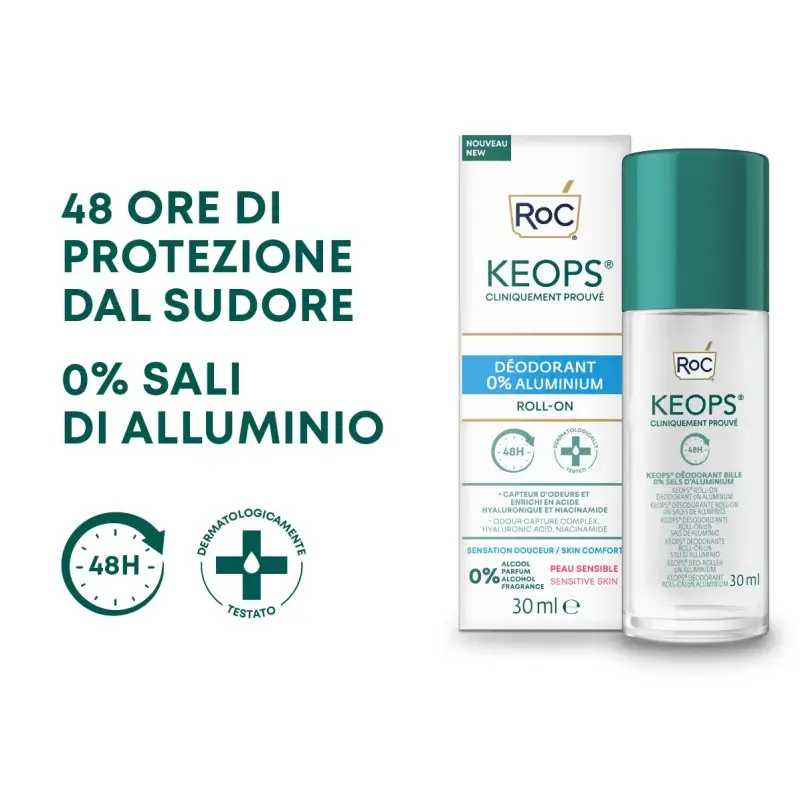 Keops Deo Roll-On 48h 0% Sali di Alluminio - Deodorante roll on miniatura 2
