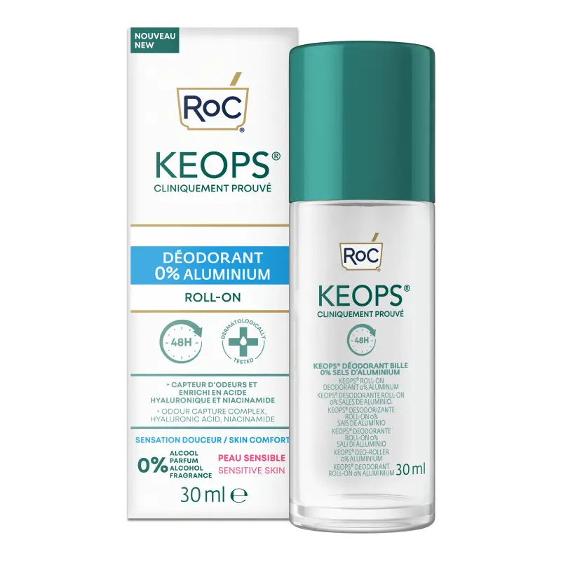 Keops Deo Roll-On 48h 0% Sali di Alluminio - Deodorante roll on