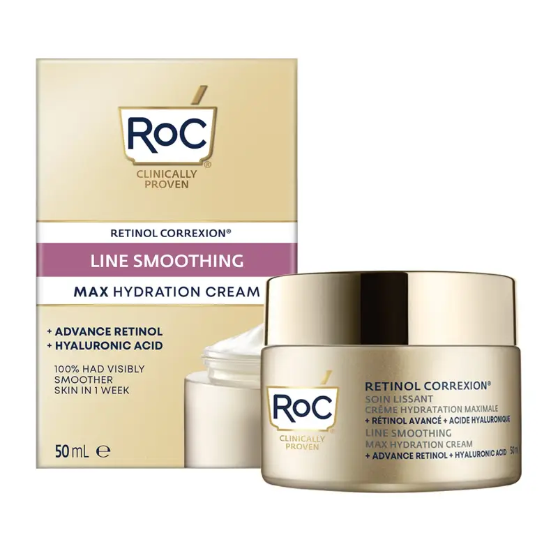 Retinol Correxion Line Smoothing Crema Viso Massima Idratazione - Trattamento antietà pelli mature,Crema antirughe