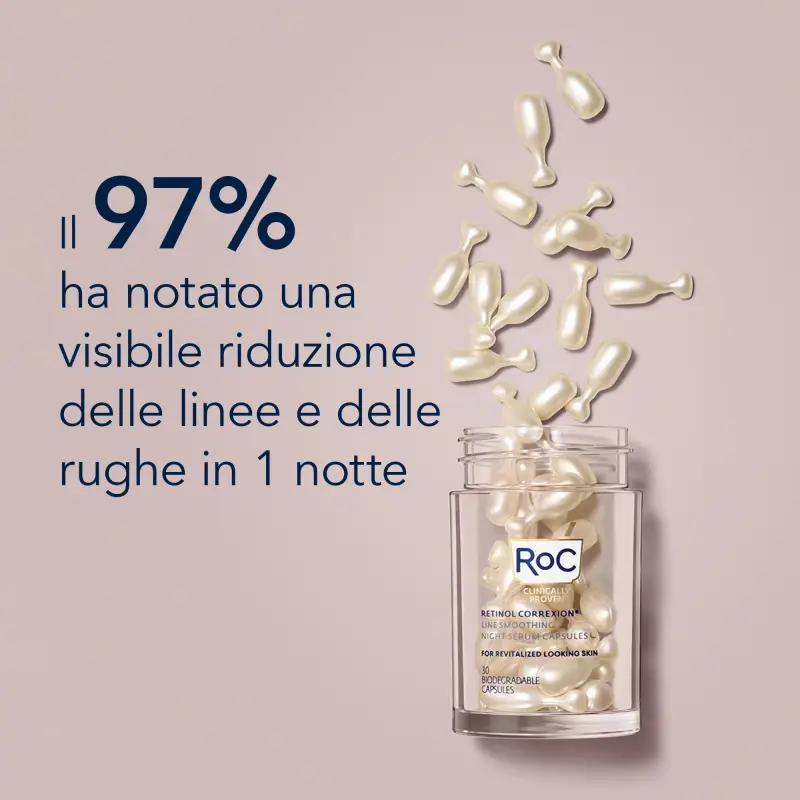 Retinol Correxion Line Smoothing Siero Viso Notte in Capsule - Trattamento antietà pelli mature, Crema antirughe, Siero antirughe miniatura 2
