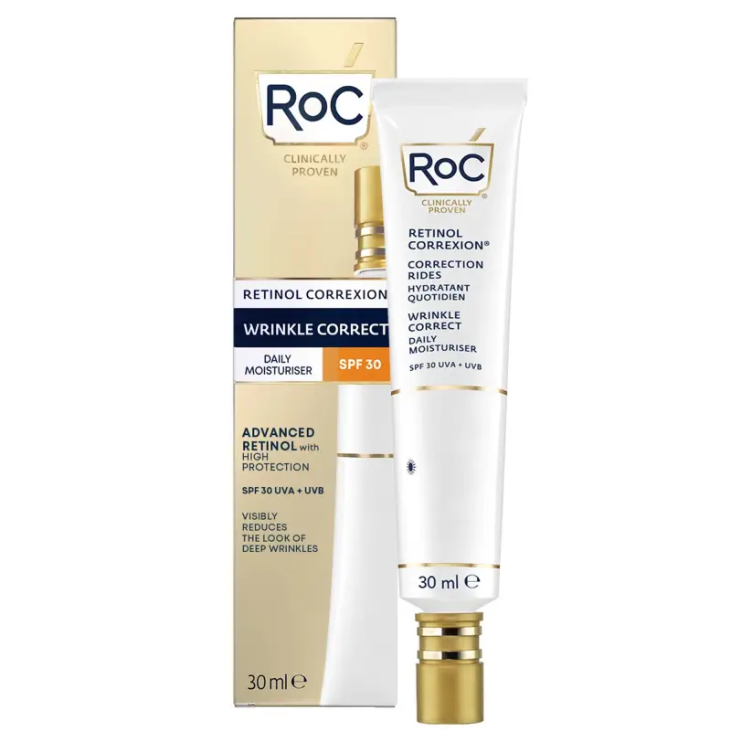 Retinol Correxion Wrinkle Correct Crema Viso Giorno SPF30 - Trattamento antietà pelli mature,Crema antirughe,Crema idratante viso