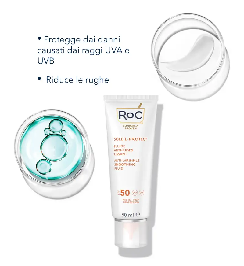 Soleil-Protect Fluido Solare Viso Anti-rughe Levigante SPF50 - Protezione solare viso miniatura 3