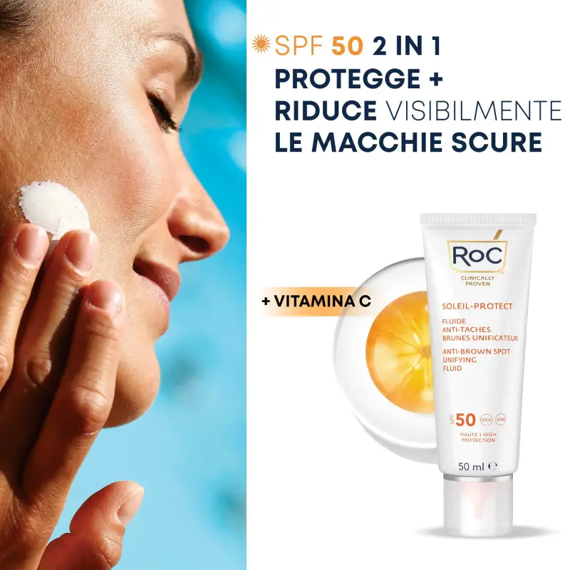 Soleil-Protect Fluido Solare Viso Antimacchie Brune SPF50 - Protezione solare viso miniatura 2