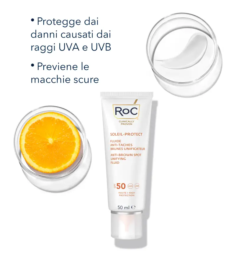 Soleil-Protect Fluido Solare Viso Antimacchie Brune SPF50 - Protezione solare viso miniatura 3
