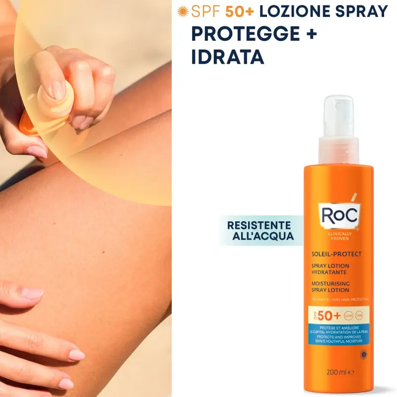 Soleil-Protect Lozione Spray Solare Corpo Idratante SPF50+ - Solari alta protezione miniatura 2