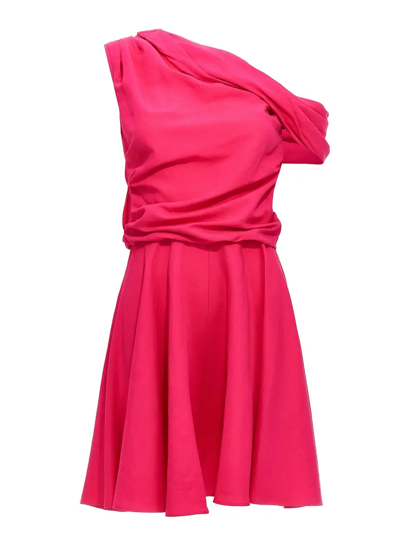 Abito con scollo drappeggiato Multicolore