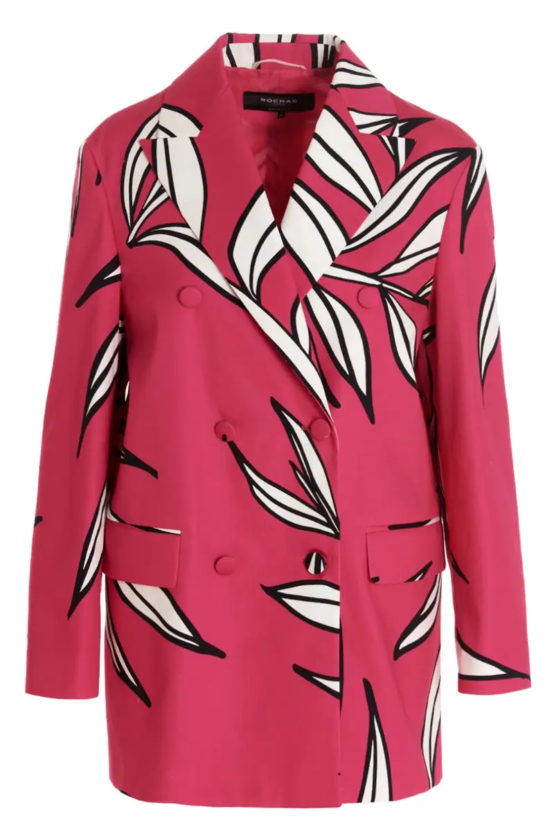 Blazer Stampa Floreale Fuxia