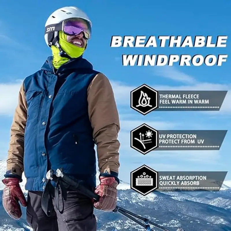 ROCKBROS Passamontagna Moto Invernale Termico con Pile Balaclava Sottocasco Caldo Multifunzionale Unisex Antivento miniatura 2