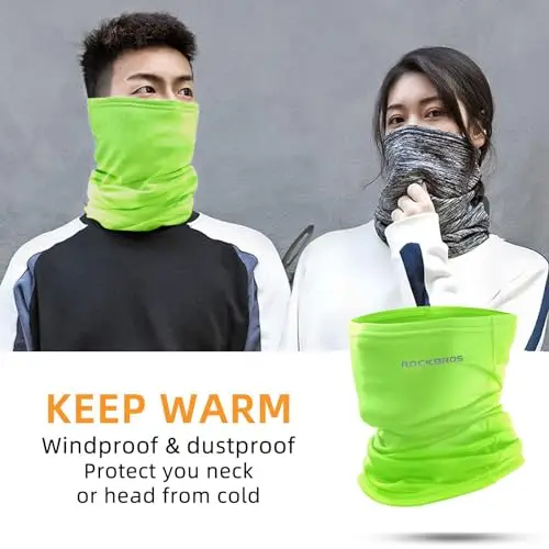 ROCKBROS Scaldacollo Invernale Termico Moto Passamontagna Fasce Caldo Ciclismo Motociclismo per Inverno Multifunzionale miniatura 2