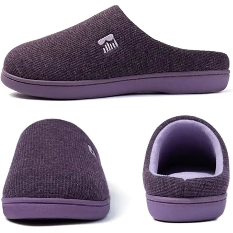 RockDove Bicolore Pantofola da Donna in Memory Foam, 38/39 EU, Melanzana miniatura 3