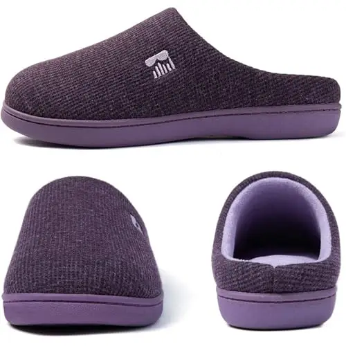 RockDove Bicolore Pantofola da Donna in Memory Foam, 42/43 EU, Melanzana miniatura 3