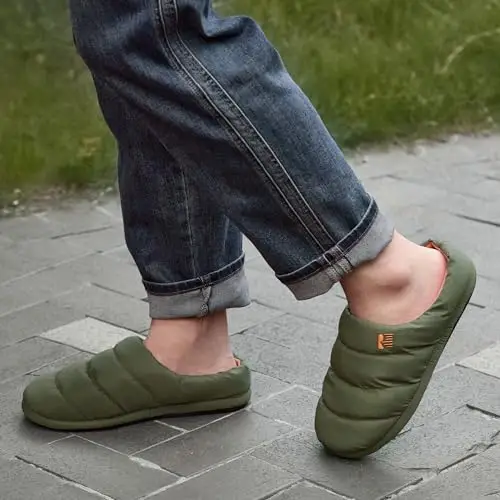 RockDove Pantofola da Campeggio Uomo con Schiuma Memory e Imbottita in Piuma, 42/43 EU, Verde Cacciatore miniatura 2