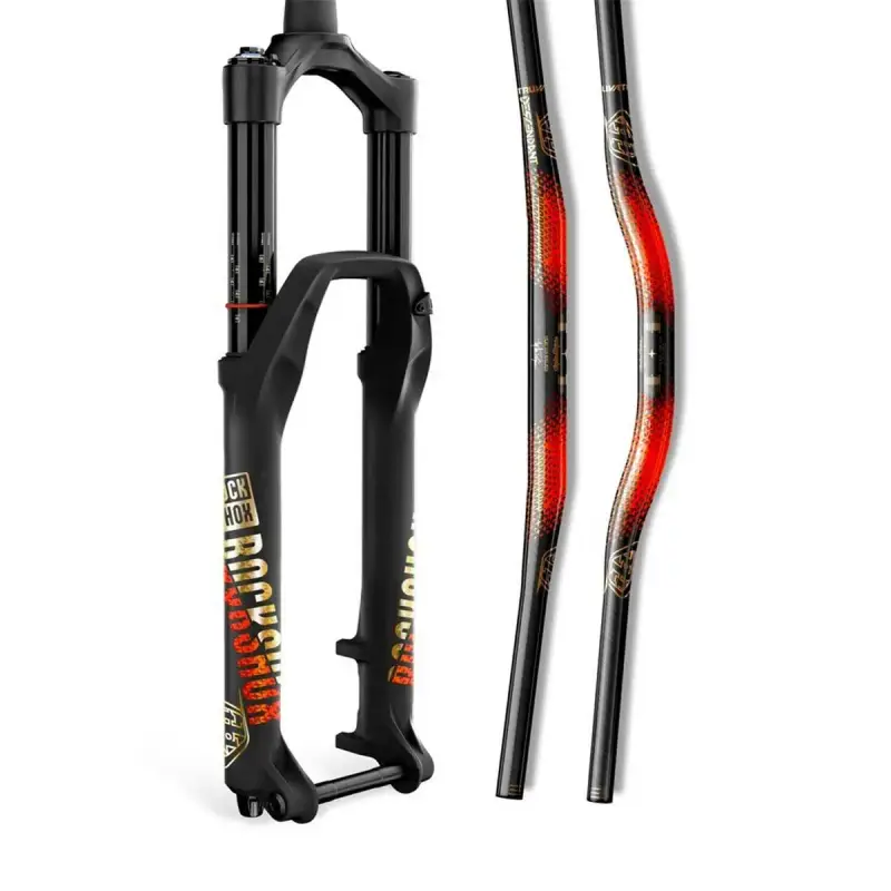 Forcella Rockshox Kit Autocollant Kit Troy Lee Designs 35mm Argt/Orange