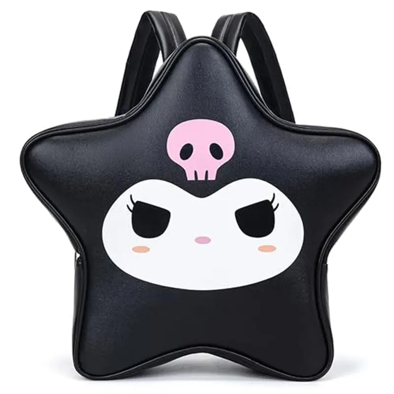 Roffatide Anime Cartoon Peluche Bambola Zaino Kawaii Lolita JK Ragazze Borsa Regalo di compleanno, Kuromi ( M ), Taglia