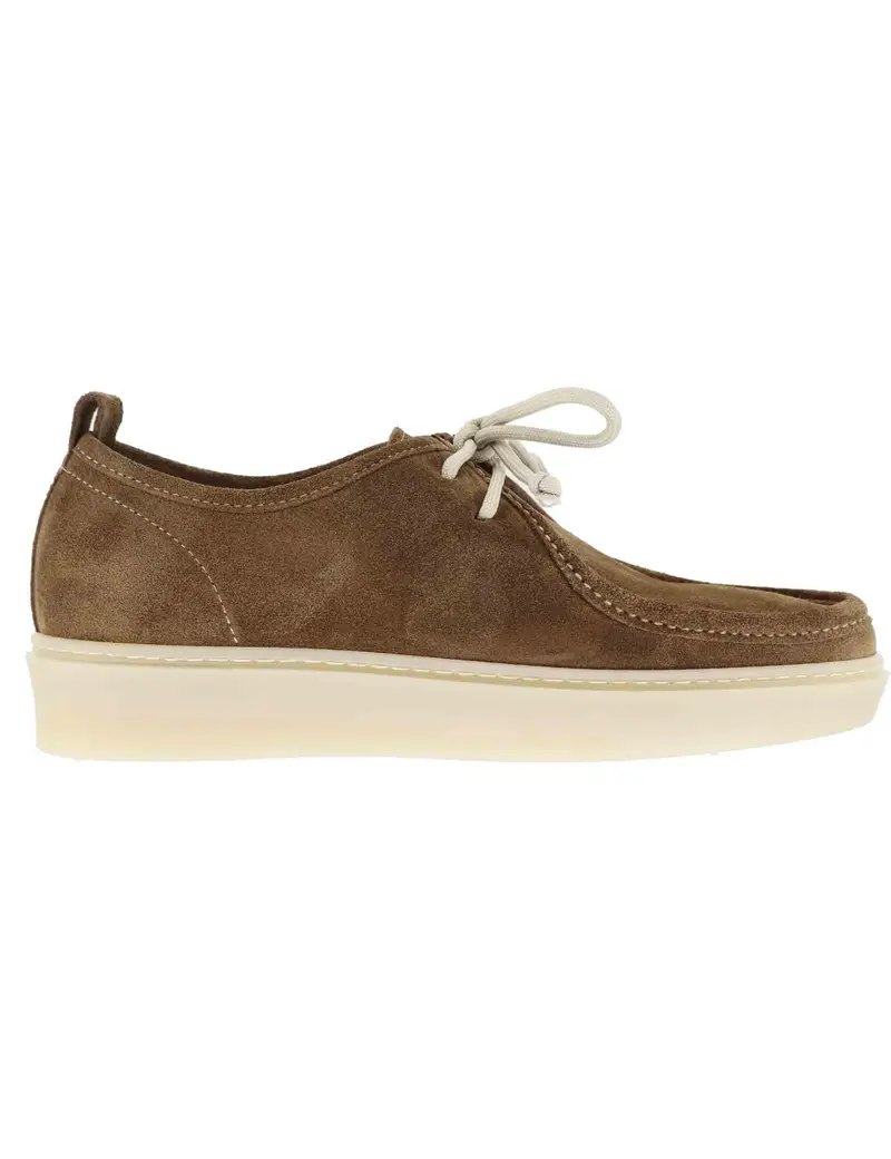 Stringate uomo in camoscio cuoio con suola in gomma Uomo GUM 2 014