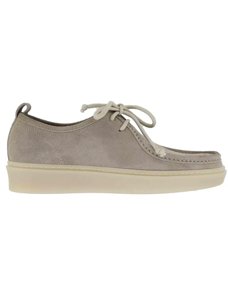 Stringate uomo in camoscio taupe con suola in gomma Uomo GUM 2 062