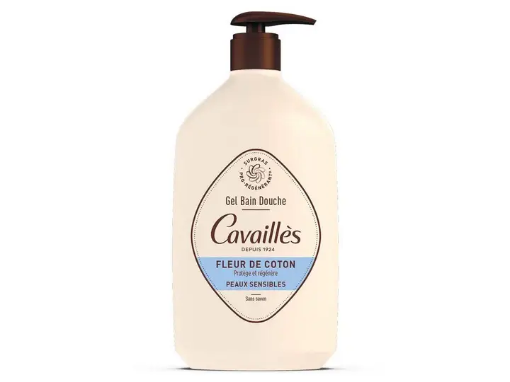 Cavaillès Gel Bagno Doccia - Fiore di Cotone - Pelle Sensibile 1 L