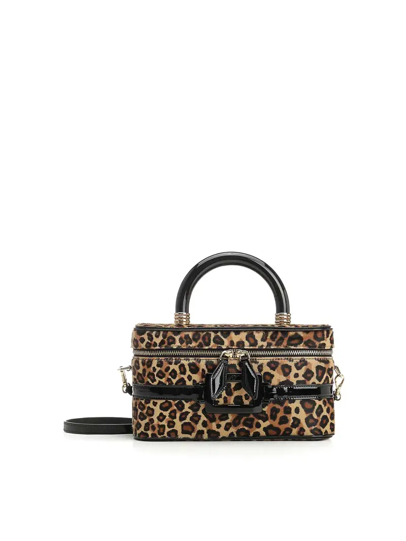 Belle Vivier Leopard-Print Buckle Tote Bag Animalier